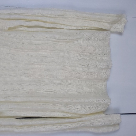 J Crew  Cream cable knit  Sweater Mohair/Wool Neutral Organic  Sz.L - Picture 3 of 8